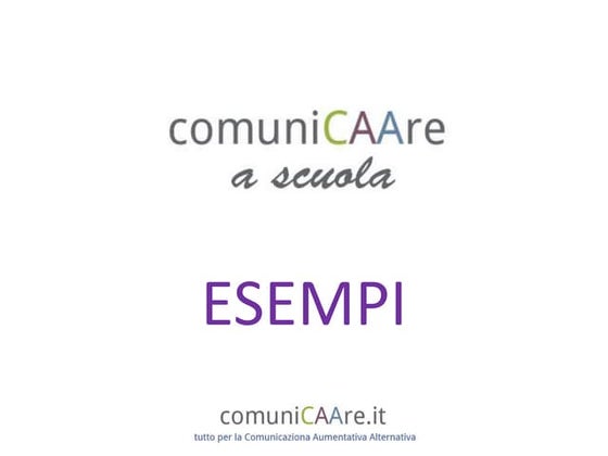 Esempio utilizzo CAA a scuola