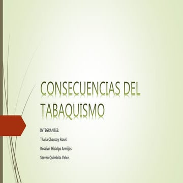 Consecuencias del tabaquismo