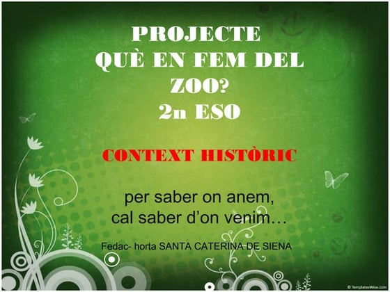 Context històric  projecte zoo bcn