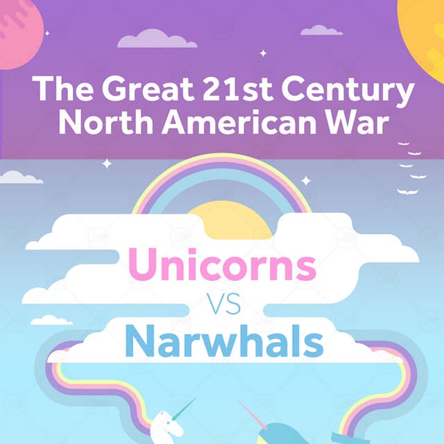 ｢INFOGRAPHIC｣ The Great 21st Century North American War: Unicorns vs Narwhals