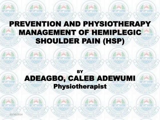 hemiplegic shoulder pain