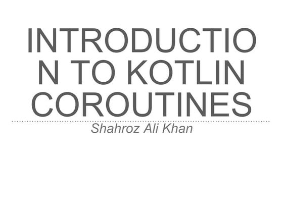 Coroutines talk ppt