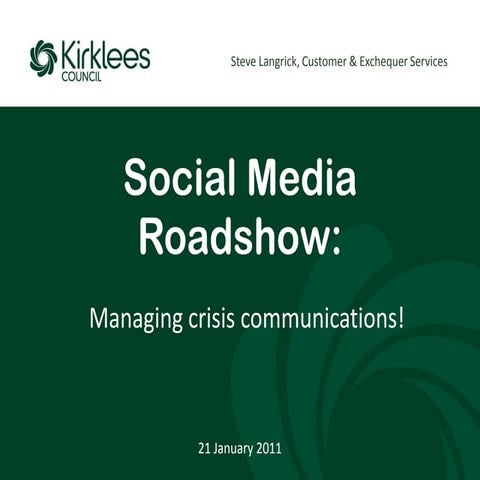 Crisis communication