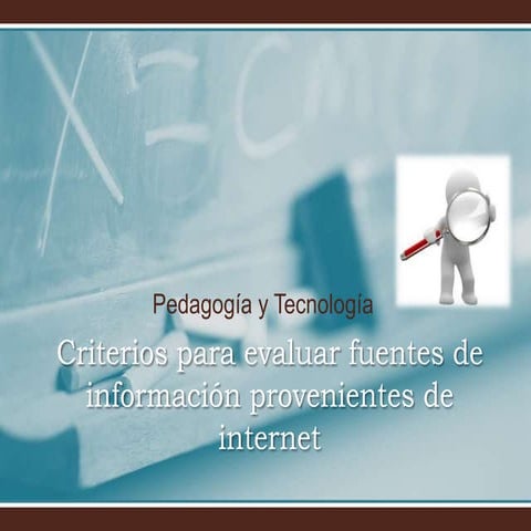 Criterios para evaluar pedagogia y tecnologia