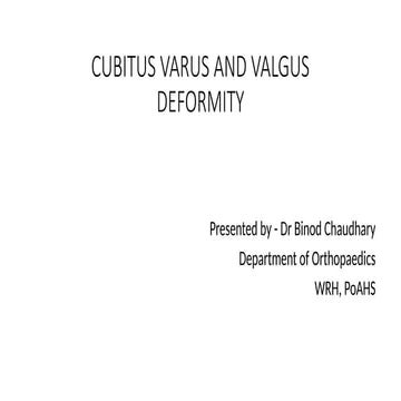 CUBITUS VARUS AND VALGUS DEFORMITY .pptx