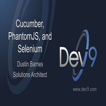 Automated Testing with Cucumber, PhantomJS and Selenium