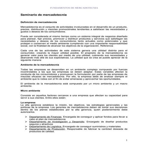 Fundamentos de Mercadotecnia