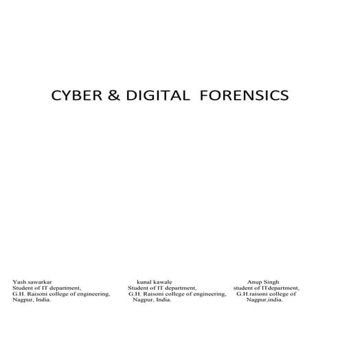 Cyber&digital forensics report