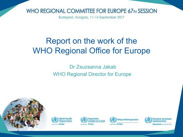Report on the work of the WHO Regional Office for Europe