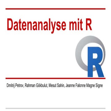 Datenanalyse mit R