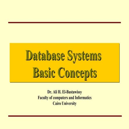 Database Design Slide 1