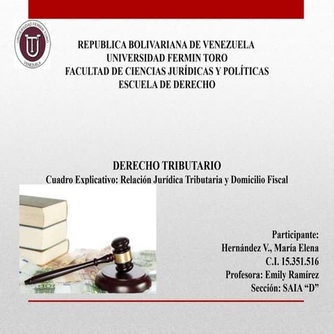 Derecho Tributario - La Relación jurídica Tributaria