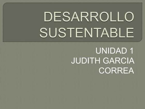Desarrollo sustentable