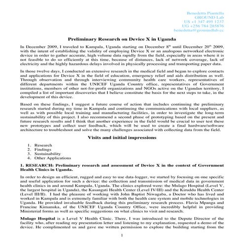 Device X Field Report