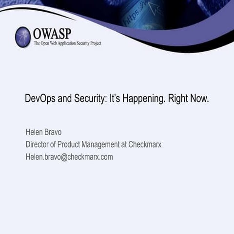 DevOps & Security: Here & Now