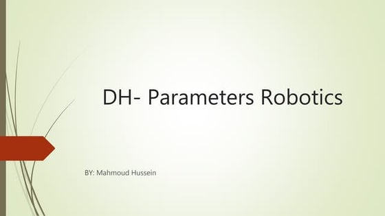 Dh  parameters robotics
