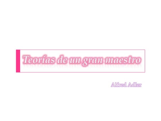 Teorías de Adler