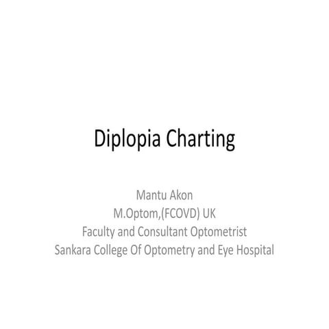 Diplopia charting