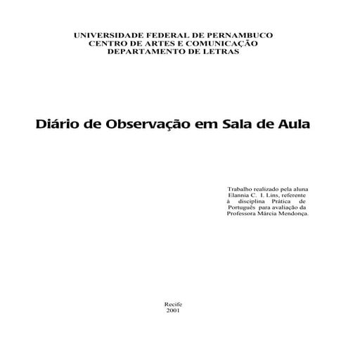 Diário(prática de port. 1)