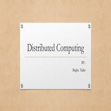 Distributed Computing 