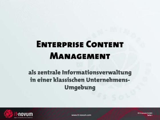 Dokumentenmanagement mit Alfresco
