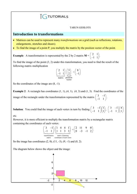 Do you know matrix transformations