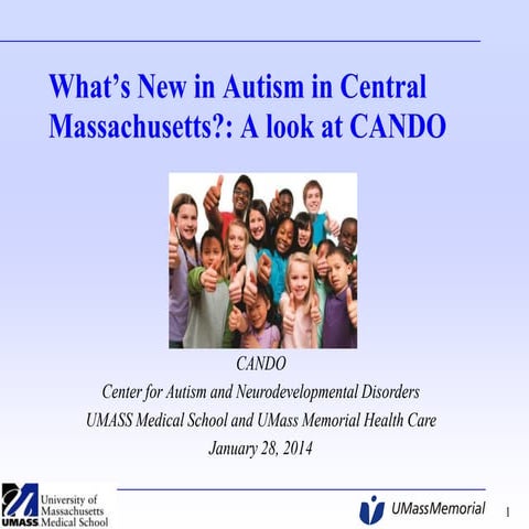 Autism Summit 2014 - Dr. Jean Frazier, CANDO, UMass Medical School 