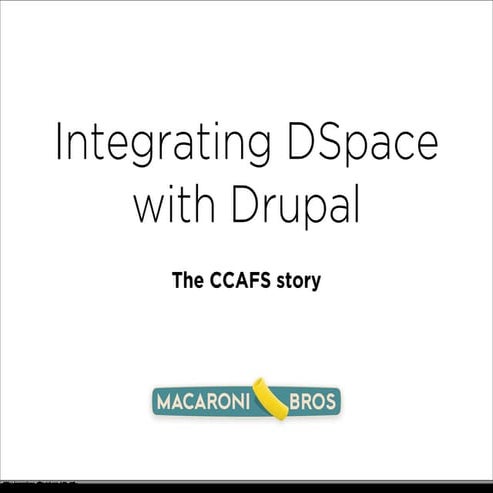 Integrating DSpace with Drupal: The CCAFS story
