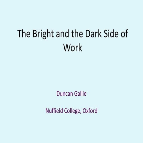 “Job Quality, Labour Market Performance and Well-Being”__Gallie
