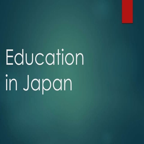 Education in japan