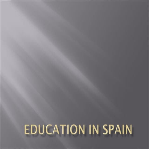 Education in spain