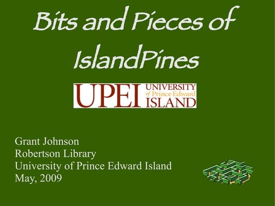 Bits and Pieces from the UPEI Experience