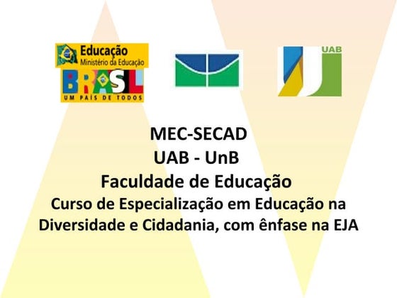 EDUCAÇÃO DE JOVENS E ADULTOS