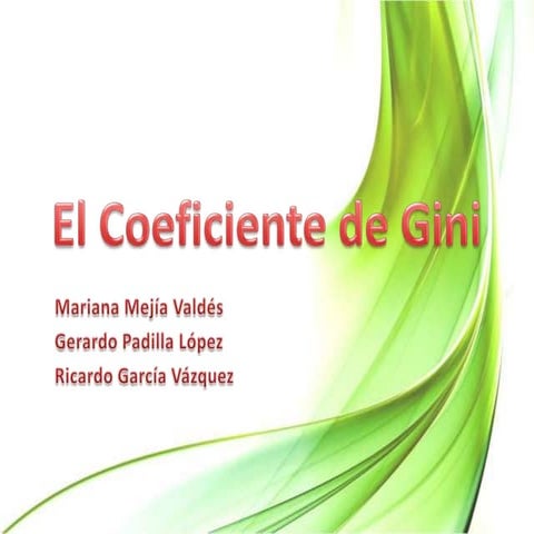 El coeficiente de gini