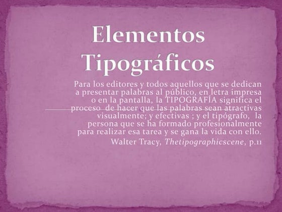 Elementos TipográFicos