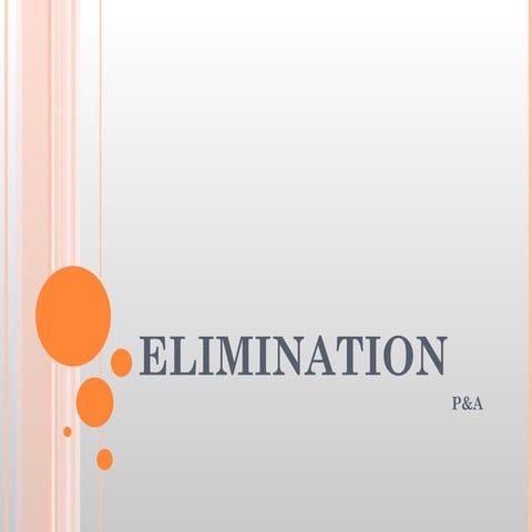 Elimination summer 2012