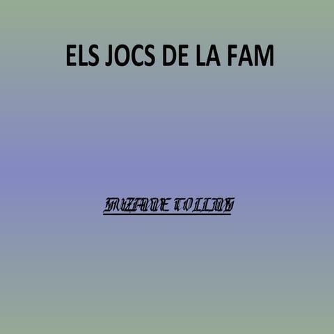 Els jocs de la fam