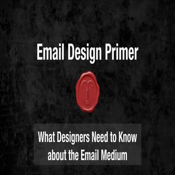 Email Design Primer