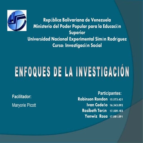 Enfoques de la investigacion social