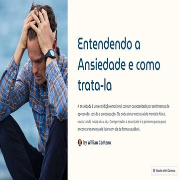 Ansiedade, como entender la e como trata la.