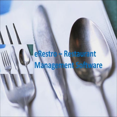 E restro – restaurant management software