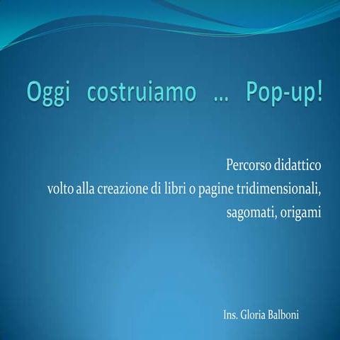 Esperienze di pop up