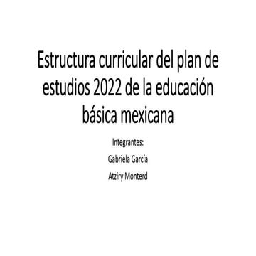 Estructura curricular del plan de estudios 2022