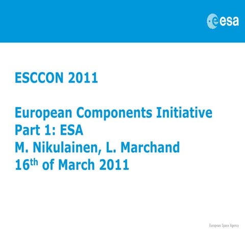 European components initiative 2011