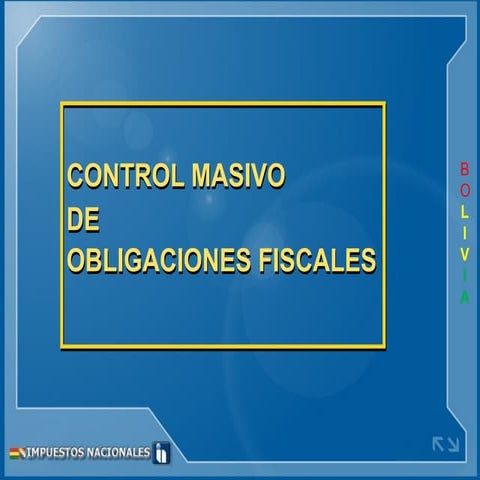 Control Masivo de Obligaciones Fiscales Bolivia 