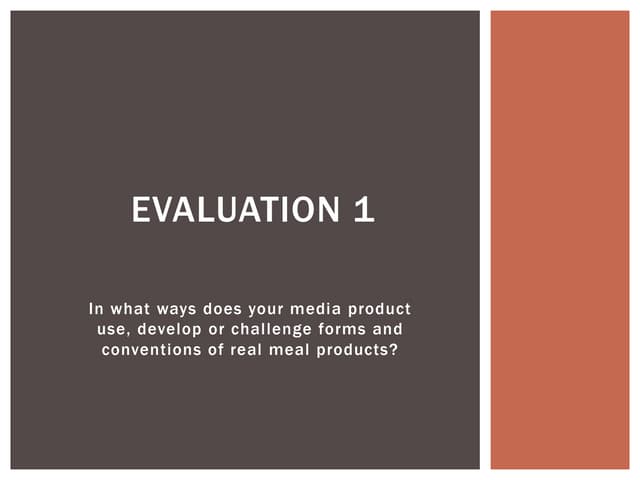 Evaluation 1