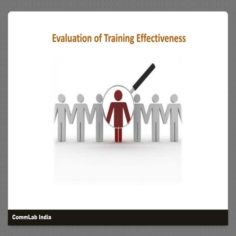 Evaluation of training effectiveness