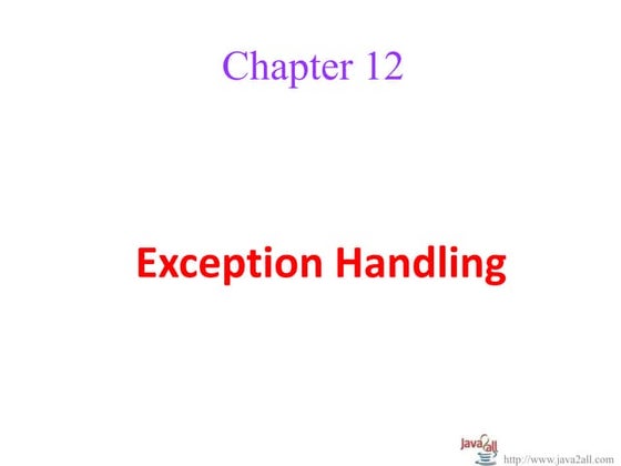 Java Exception handling