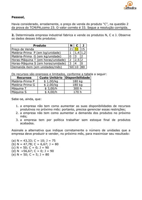 Exercicios resolvidos contabilidade   aula 10 e cathedra icms-rj