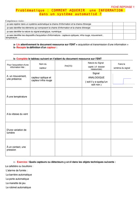 Fiche exercices